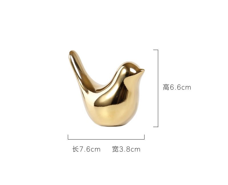 Golden Elegance: Chic Ceramic Bird Combinations for Stylish Home and Office Decor – Perfect Gifts for New Homes, Weddings, and Special Occasions - Simplidecor