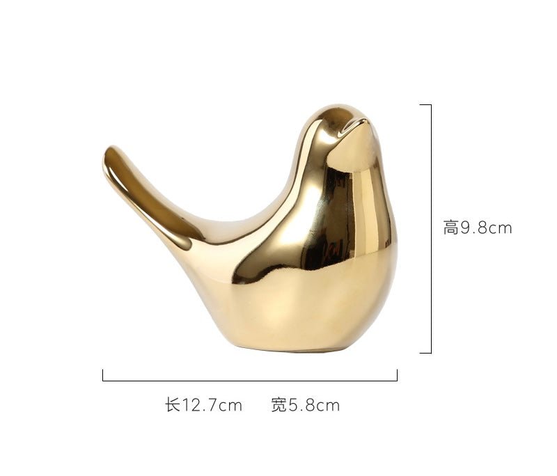 Golden Elegance: Chic Ceramic Bird Combinations for Stylish Home and Office Decor – Perfect Gifts for New Homes, Weddings, and Special Occasions - Simplidecor