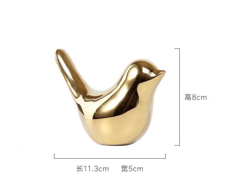 Golden Elegance: Chic Ceramic Bird Combinations for Stylish Home and Office Decor – Perfect Gifts for New Homes, Weddings, and Special Occasions - Simplidecor