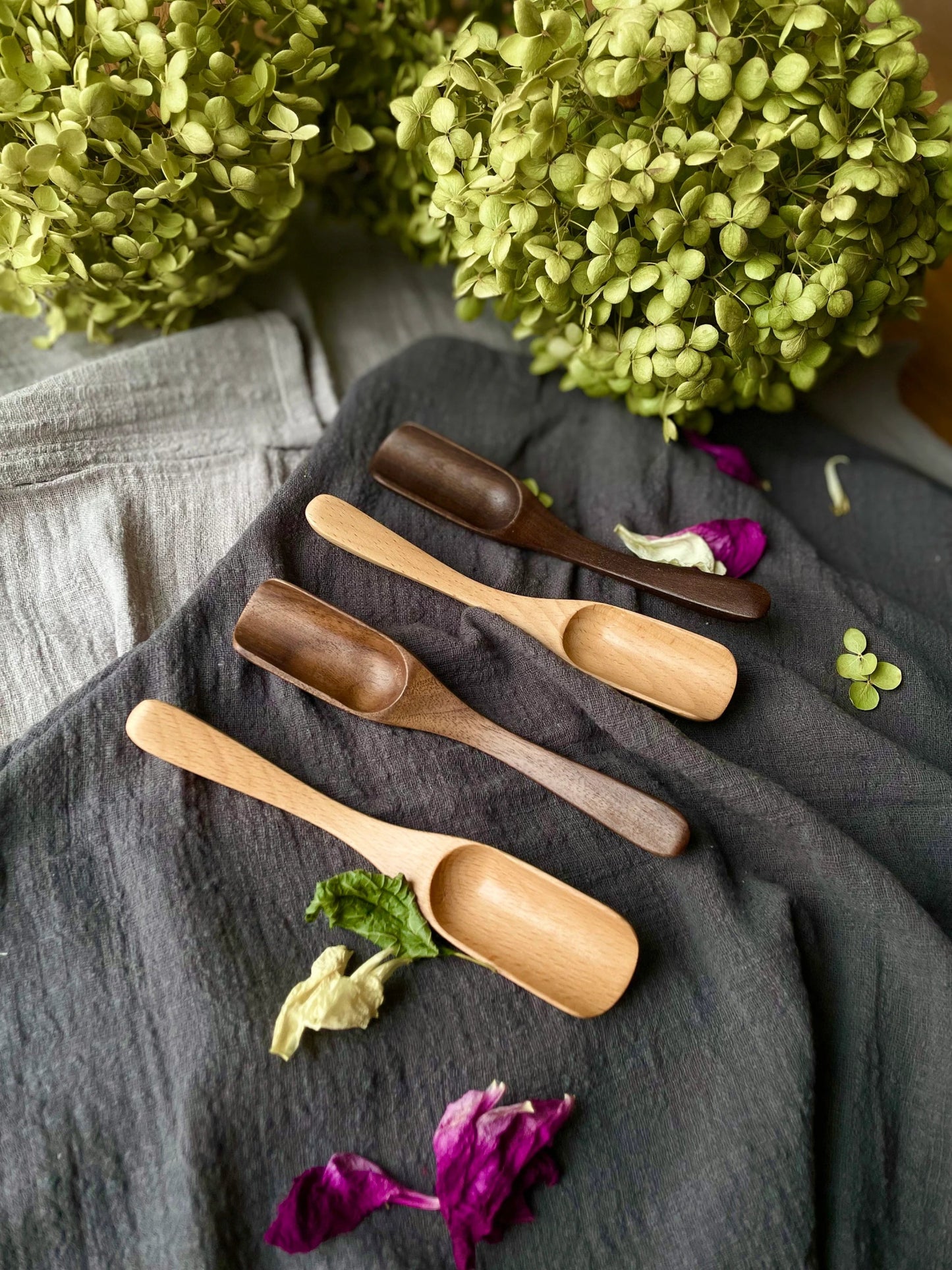 Handcrafted Beech & Walnut Wood Tea & Coffee Spoons – Eco - friendly, Elegant Everyday Essentials - Simplidecor
