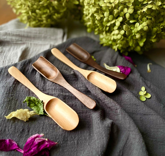 Handcrafted Beech & Walnut Wood Tea & Coffee Spoons – Eco - friendly, Elegant Everyday Essentials - Simplidecor