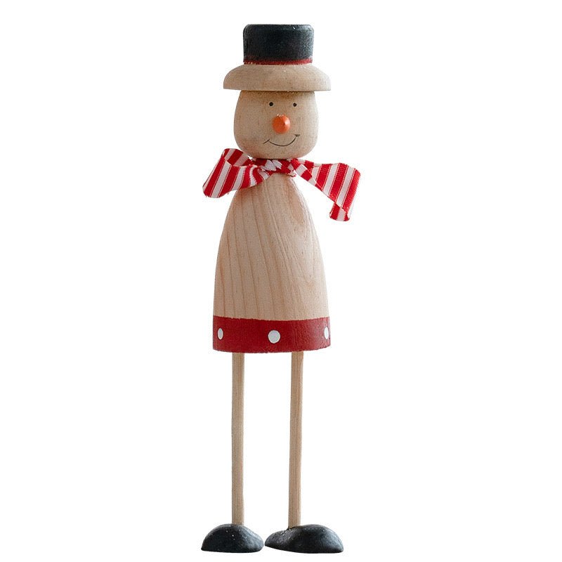 Handcrafted Christmas Wooden Tabletop Ornaments: Unique Pinocchio, Santa, and Reindeer Designs for Whimsical Holiday Decor. Perfect Gifts for Children, Adding Joy to Festive Celebrations! - Simplidecor