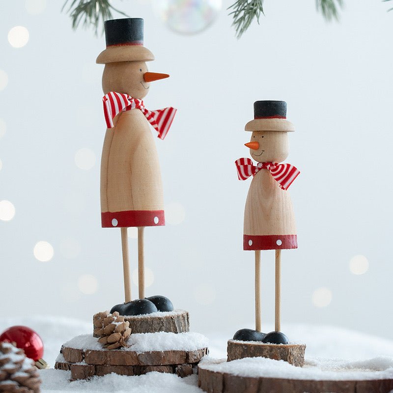 Handcrafted Christmas Wooden Tabletop Ornaments: Unique Pinocchio, Santa, and Reindeer Designs for Whimsical Holiday Decor. Perfect Gifts for Children, Adding Joy to Festive Celebrations! - Simplidecor