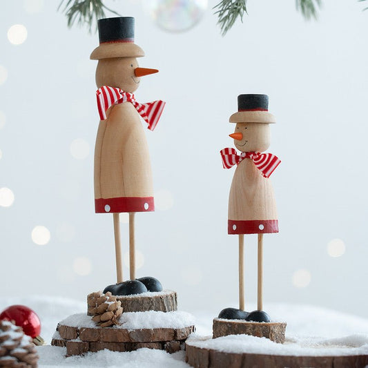 Handcrafted Christmas Wooden Tabletop Ornaments: Unique Pinocchio, Santa, and Reindeer Designs for Whimsical Holiday Decor. Perfect Gifts for Children, Adding Joy to Festive Celebrations! - Simplidecor