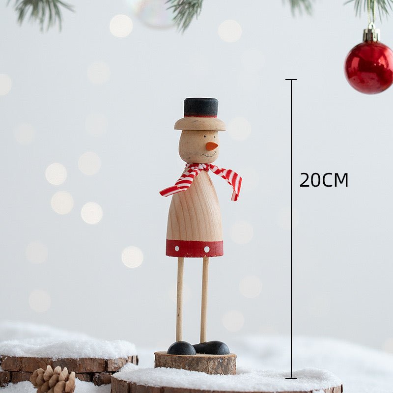 Handcrafted Christmas Wooden Tabletop Ornaments: Unique Pinocchio, Santa, and Reindeer Designs for Whimsical Holiday Decor. Perfect Gifts for Children, Adding Joy to Festive Celebrations! - Simplidecor