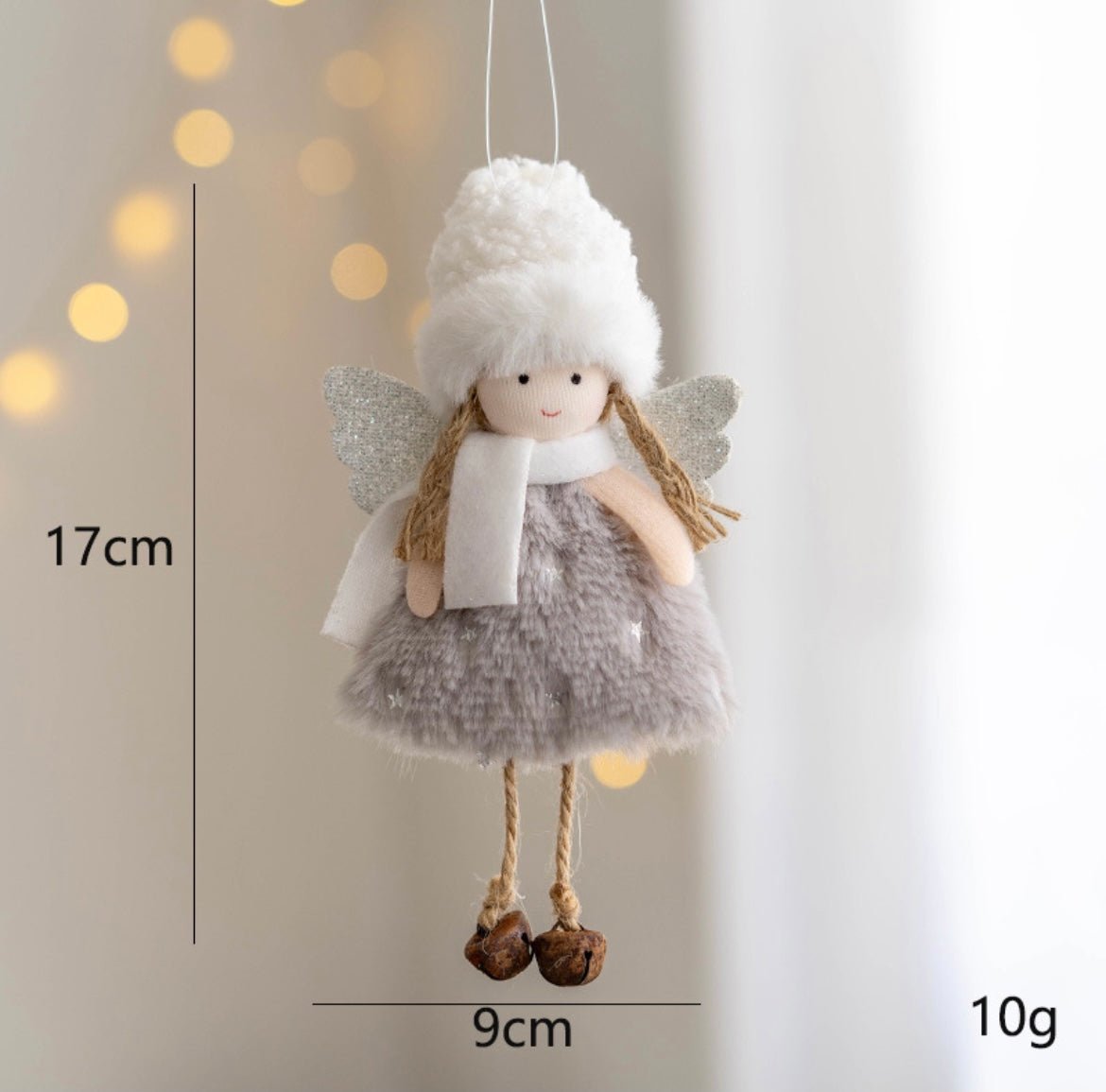 Handmade Angel Girl Plushies with Scarf – Festive Christmas Decor – Unique Gifts for Holidays and Birthdays - Simplidecor