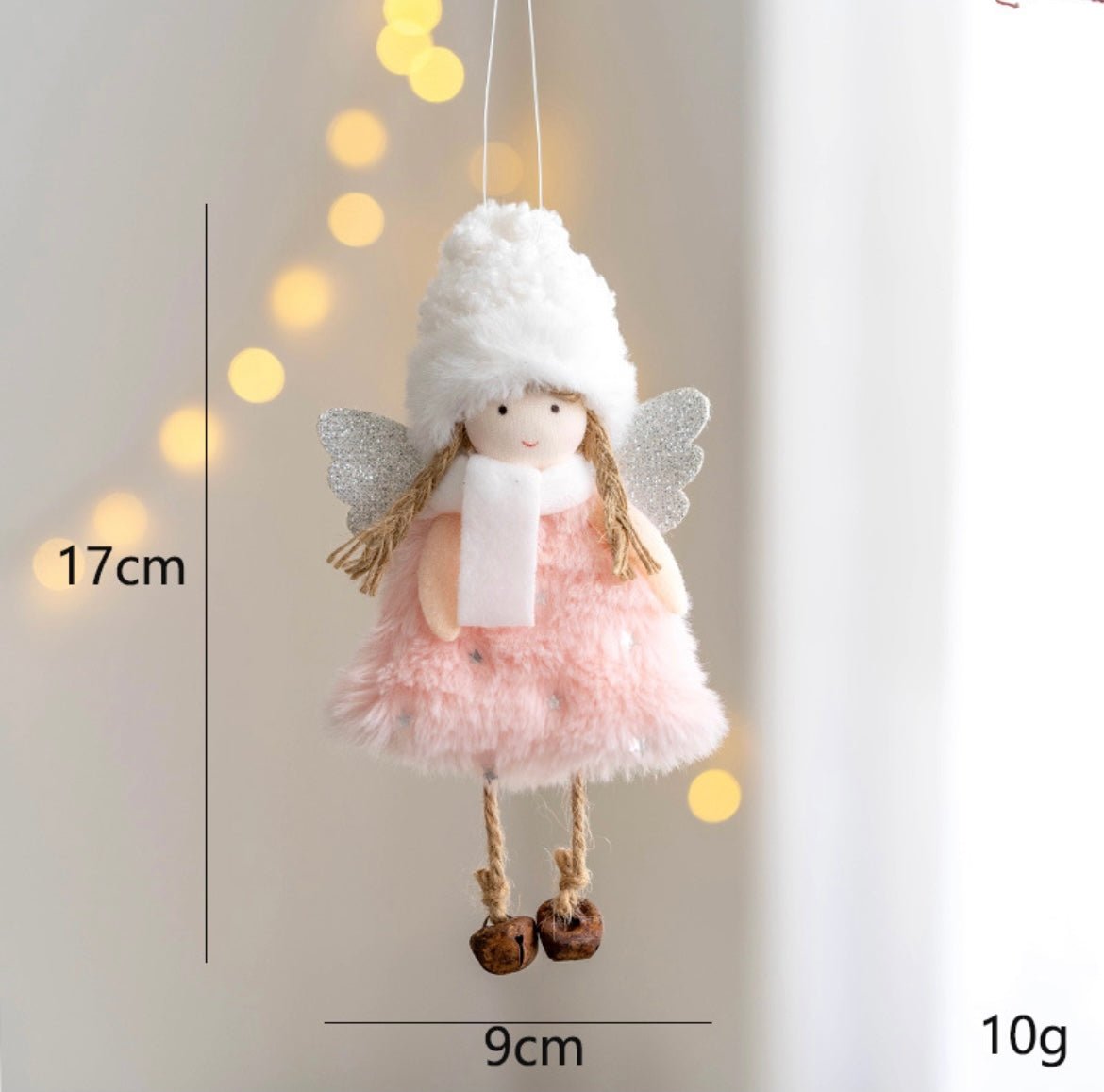 Handmade Angel Girl Plushies with Scarf – Festive Christmas Decor – Unique Gifts for Holidays and Birthdays - Simplidecor