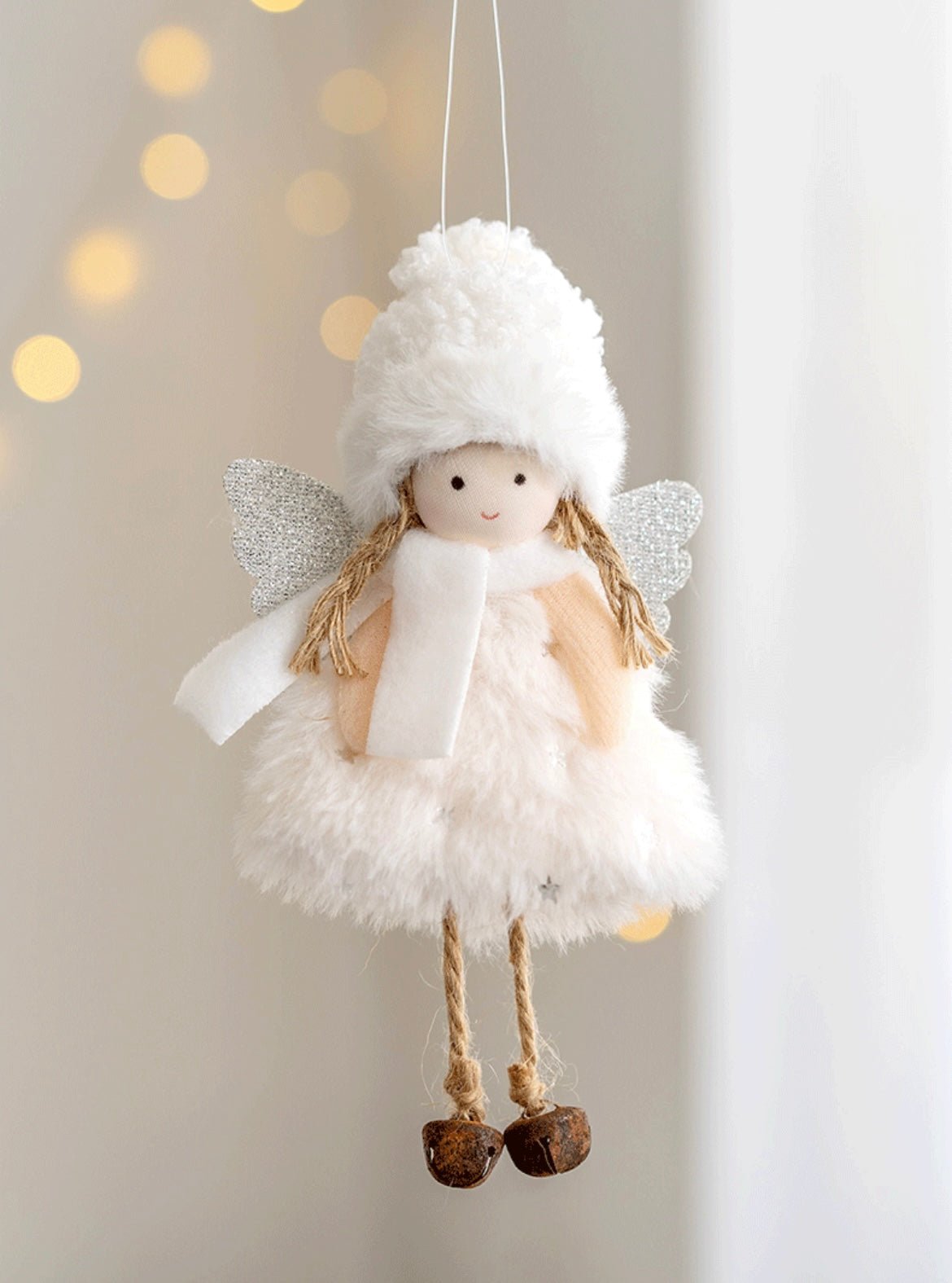 Handmade Angel Girl Plushies with Scarf – Festive Christmas Decor – Unique Gifts for Holidays and Birthdays - Simplidecor