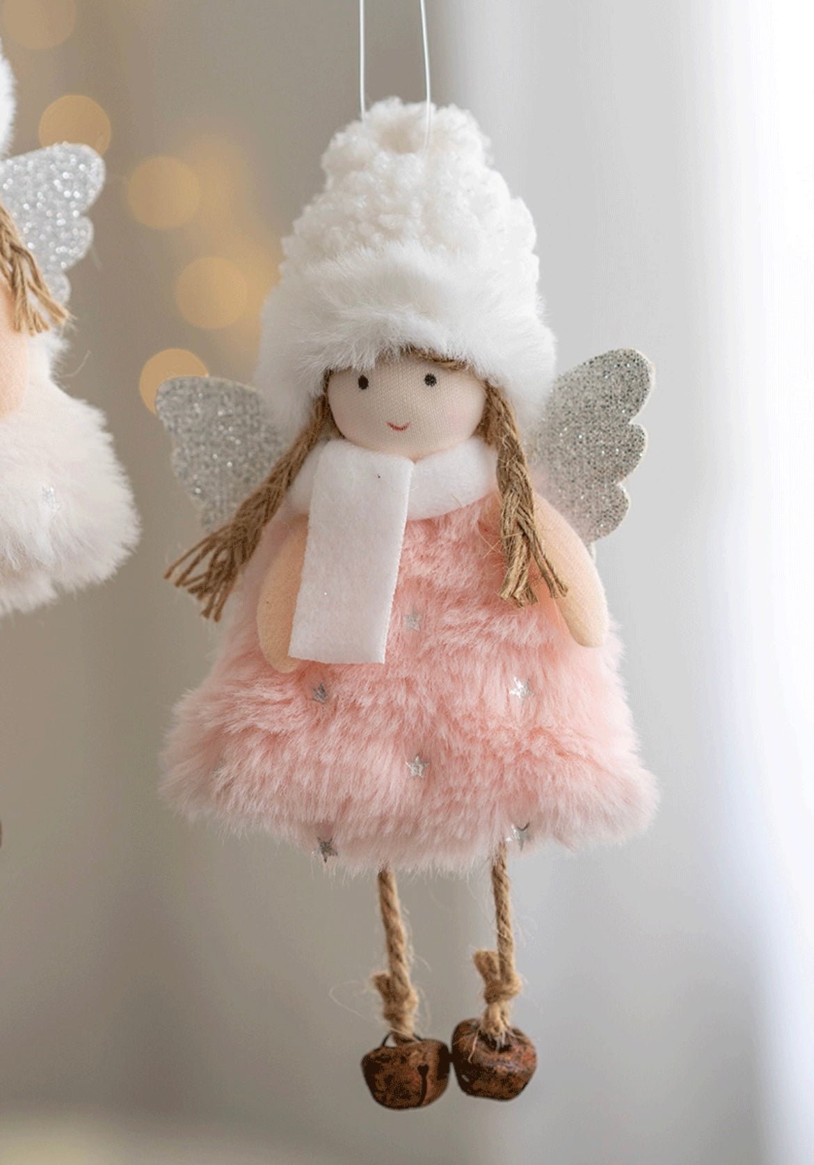 Handmade Angel Girl Plushies with Scarf – Festive Christmas Decor – Unique Gifts for Holidays and Birthdays - Simplidecor