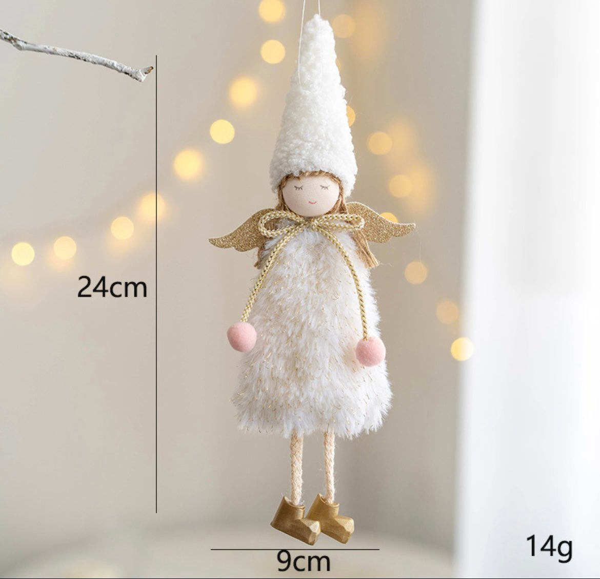 Handmade Angel Peak Caps: Charming Gifts in Pink, White, and Grey for Holidays, Christmas, Valentine's, and Birthdays - Simplidecor