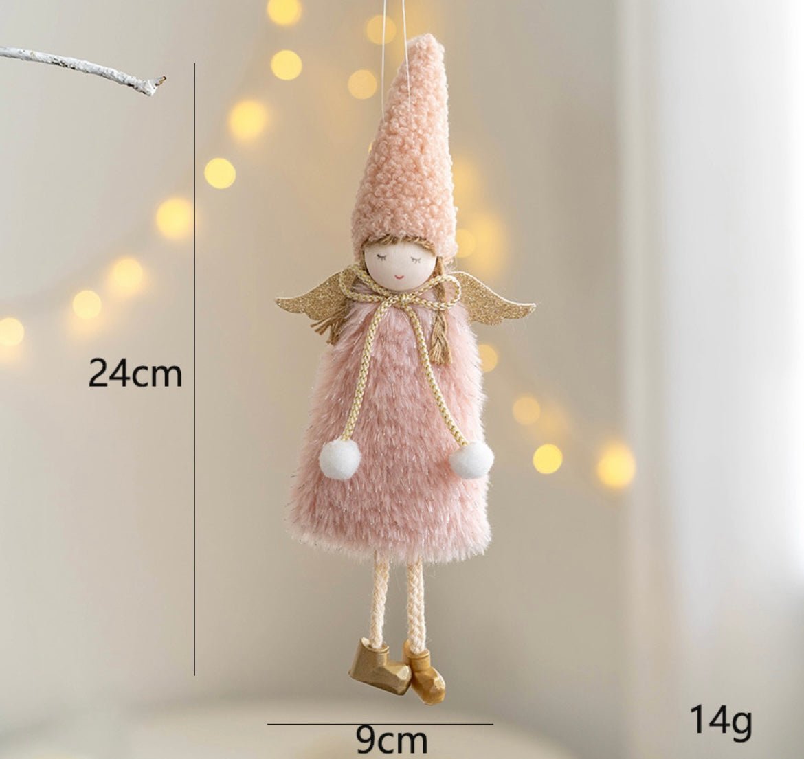 Handmade Angel Peak Caps: Charming Gifts in Pink, White, and Grey for Holidays, Christmas, Valentine's, and Birthdays - Simplidecor