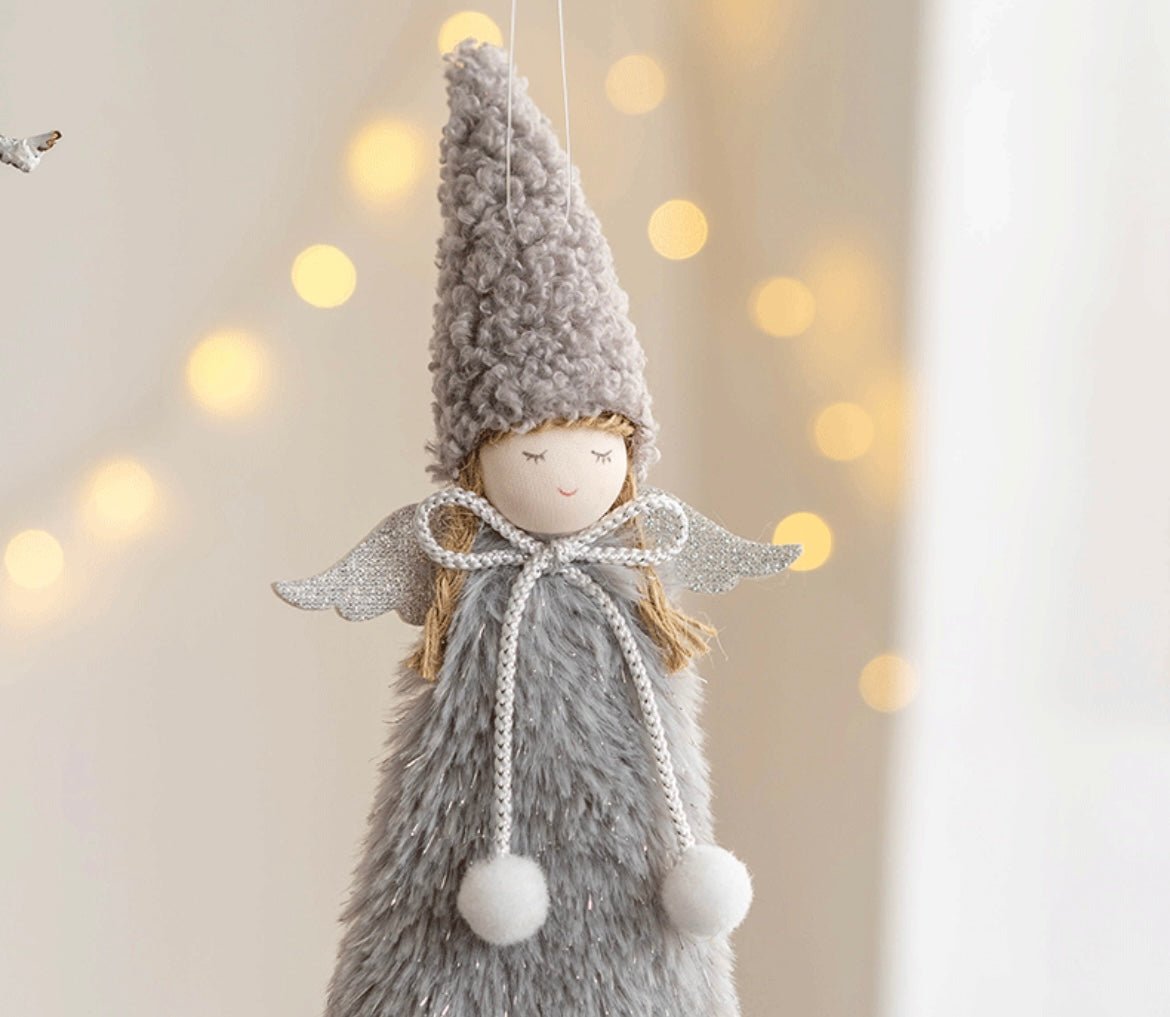 Handmade Angel Peak Caps: Charming Gifts in Pink, White, and Grey for Holidays, Christmas, Valentine's, and Birthdays - Simplidecor