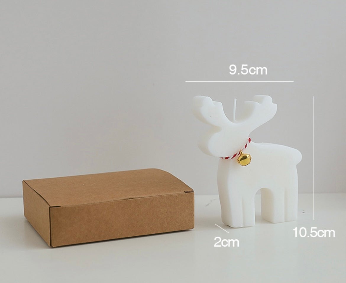 Handmade Christmas Candles: Adorable Snowman, White Reindeer, and Red - Nosed Reindeer Designs for Festive Joy and Perfect Holiday Gifting! - Simplidecor