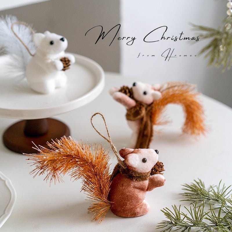 Handmade Cute Squirrel Christmas Decoration – Adorable Tree Ornament & Ideal Holiday Gift for Kids - Simplidecor