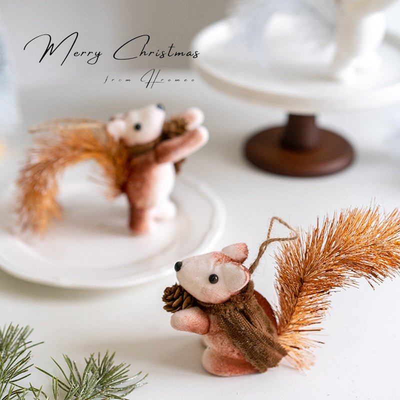 Handmade Cute Squirrel Christmas Decoration – Adorable Tree Ornament & Ideal Holiday Gift for Kids - Simplidecor