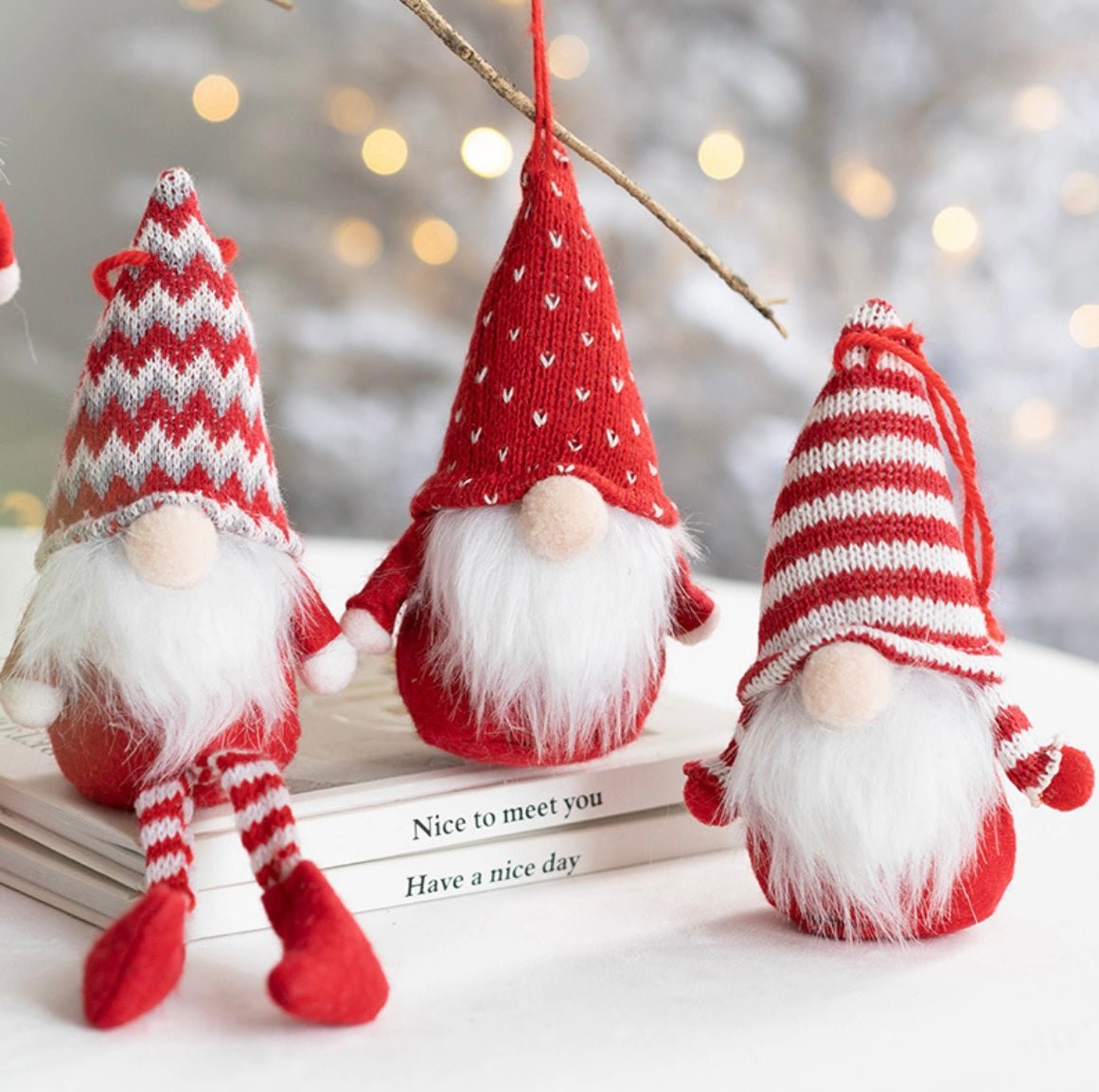 Handmade Knitted Fabric Gnomes: Joyful and Minimalist Holiday Gifts with Adorable Design - Simplidecor