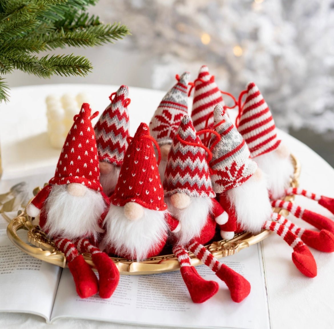 Handmade Knitted Fabric Gnomes: Joyful and Minimalist Holiday Gifts with Adorable Design - Simplidecor