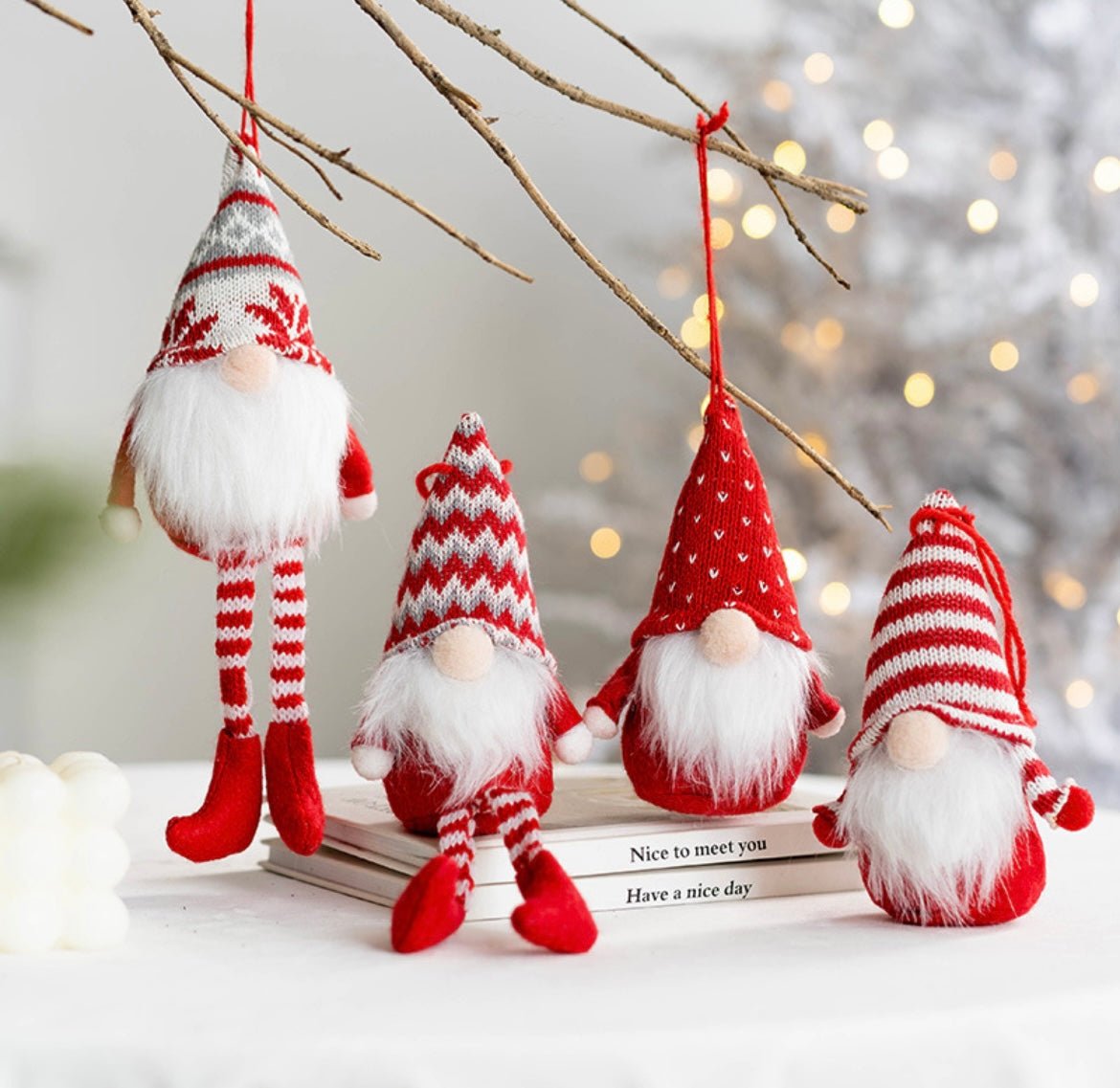 Handmade Knitted Fabric Gnomes: Joyful and Minimalist Holiday Gifts with Adorable Design - Simplidecor