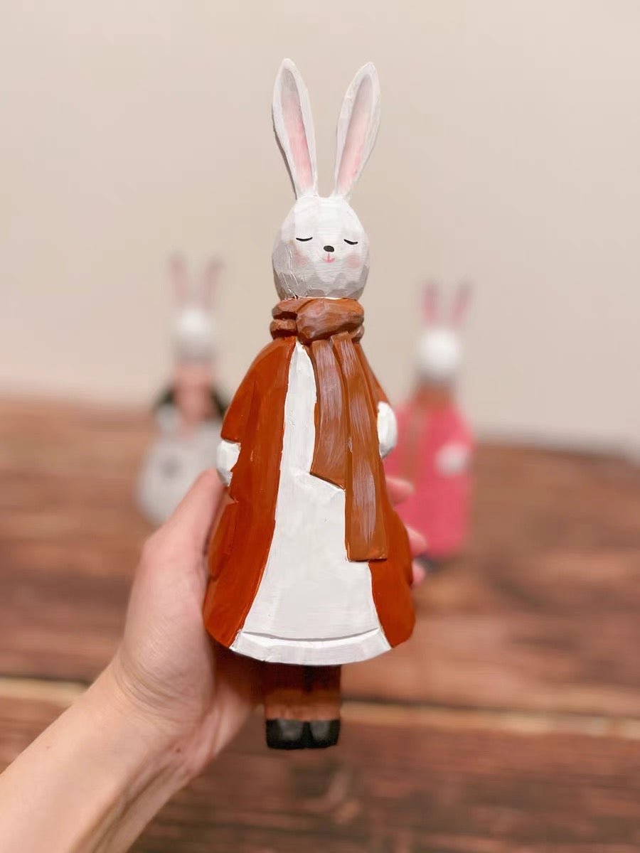 Infuse Your Home with Charm: Handcrafted Wood Rabbits - Sustainable Elegance for Timeless Decor and Thoughtful Gifts! - Simplidecor