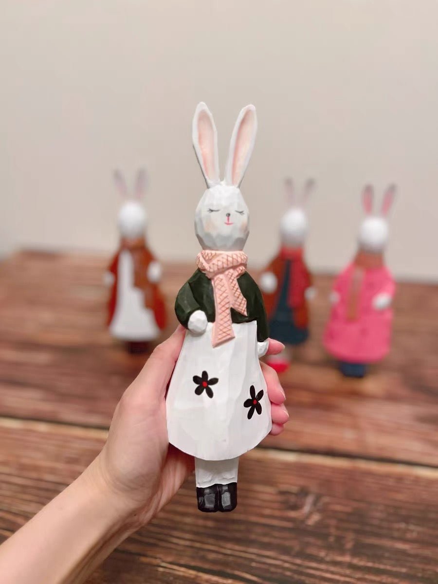 Infuse Your Home with Charm: Handcrafted Wood Rabbits - Sustainable Elegance for Timeless Decor and Thoughtful Gifts! - Simplidecor