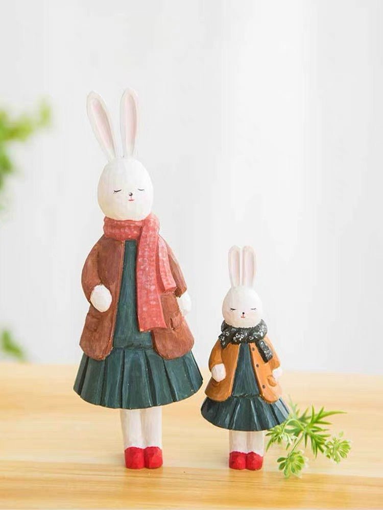 Infuse Your Home with Charm: Handcrafted Wood Rabbits - Sustainable Elegance for Timeless Decor and Thoughtful Gifts! - Simplidecor
