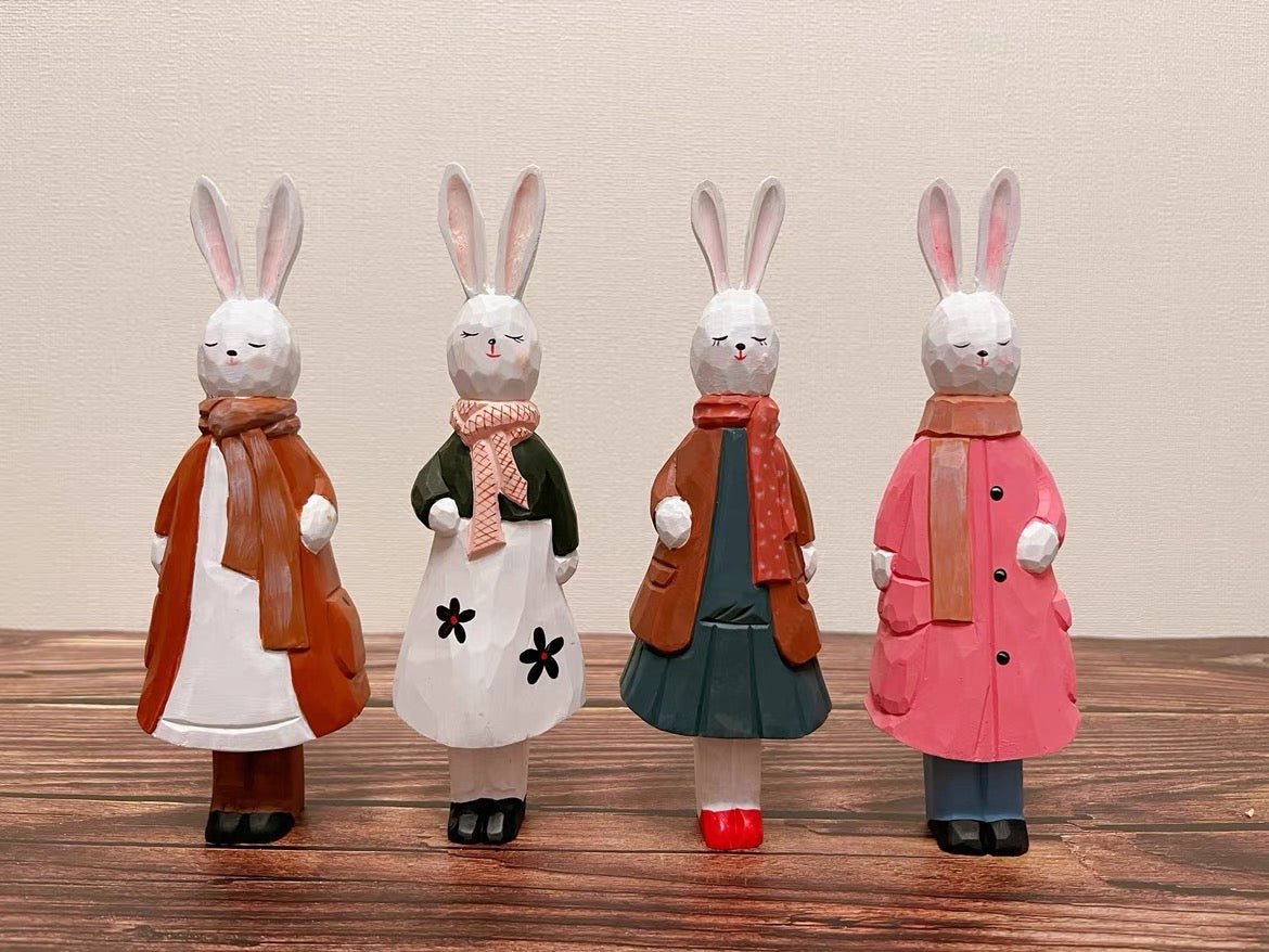 Infuse Your Home with Charm: Handcrafted Wood Rabbits - Sustainable Elegance for Timeless Decor and Thoughtful Gifts! - Simplidecor