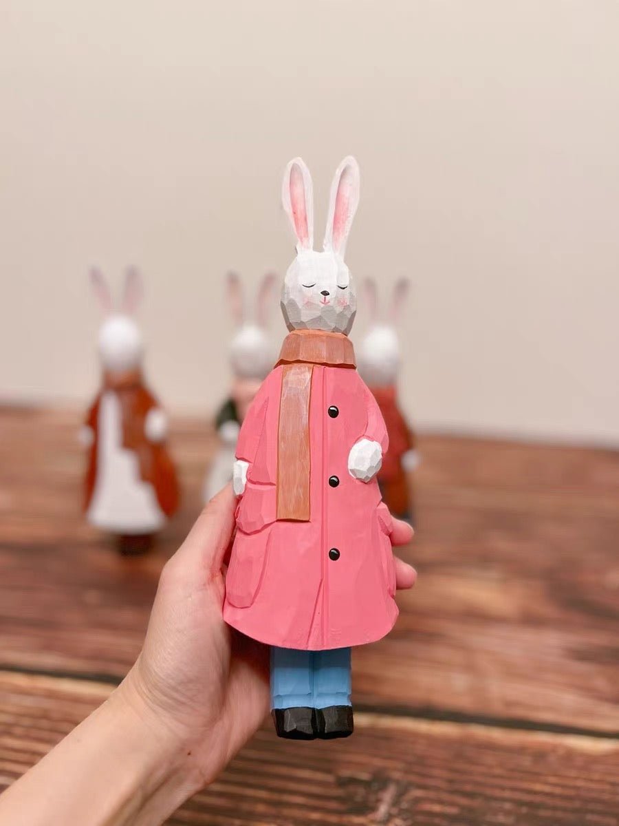 Infuse Your Home with Charm: Handcrafted Wood Rabbits - Sustainable Elegance for Timeless Decor and Thoughtful Gifts! - Simplidecor