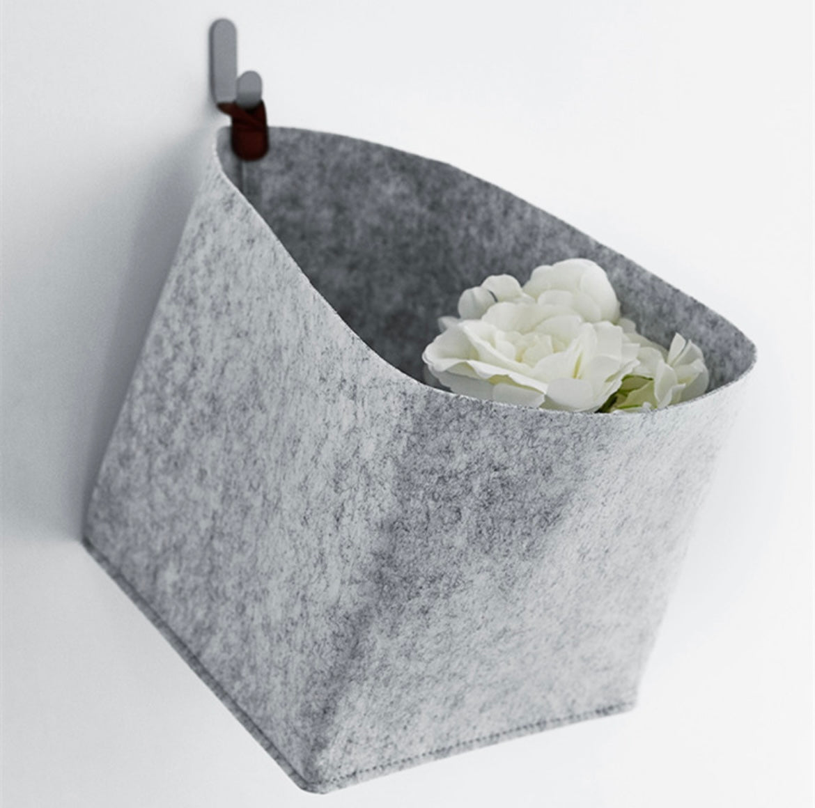 Modern Felt Storage Basket: Minimalist Foldable Organization for Home and Office in Dark Grey and Light Grey | Stylish, Convenient, and Perfect for Everyday Items! - Simplidecor