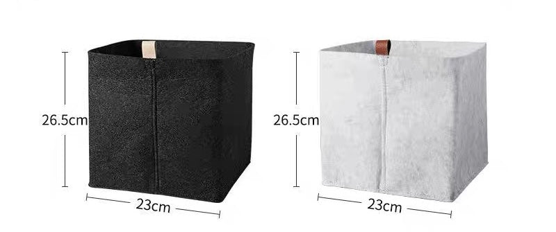 Modern Felt Storage Basket: Minimalist Foldable Organization for Home and Office in Dark Grey and Light Grey | Stylish, Convenient, and Perfect for Everyday Items! - Simplidecor