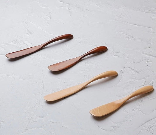 Natural Wood Butter & Jam Spreaders – Elegant Beechwood Eco Utensils for Daily Use - Simplidecor