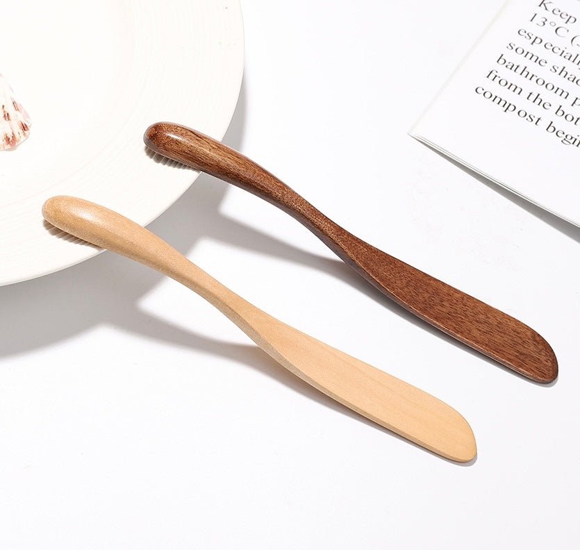 Natural Wood Butter & Jam Spreaders – Elegant Beechwood Eco Utensils for Daily Use - Simplidecor