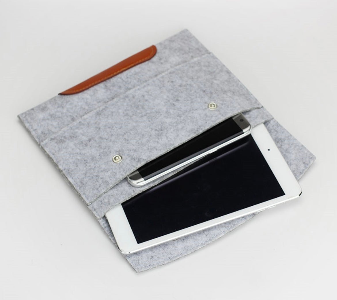 Organize in Style: Felt Storage Pouch for Documents and IDs in Light or Dark Gray. A Stylish Gift for Tidy Living! - Simplidecor