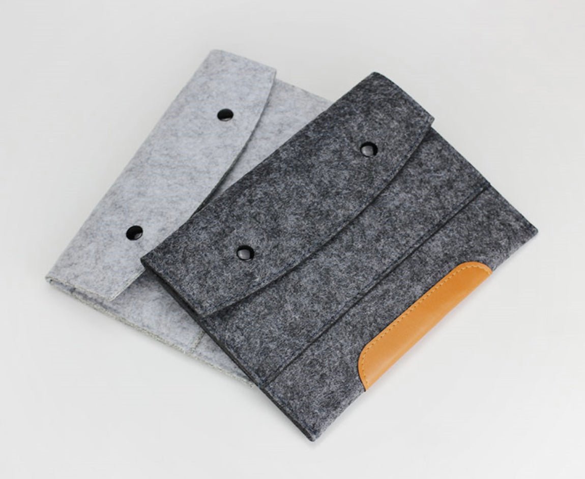 Organize in Style: Felt Storage Pouch for Documents and IDs in Light or Dark Gray. A Stylish Gift for Tidy Living! - Simplidecor
