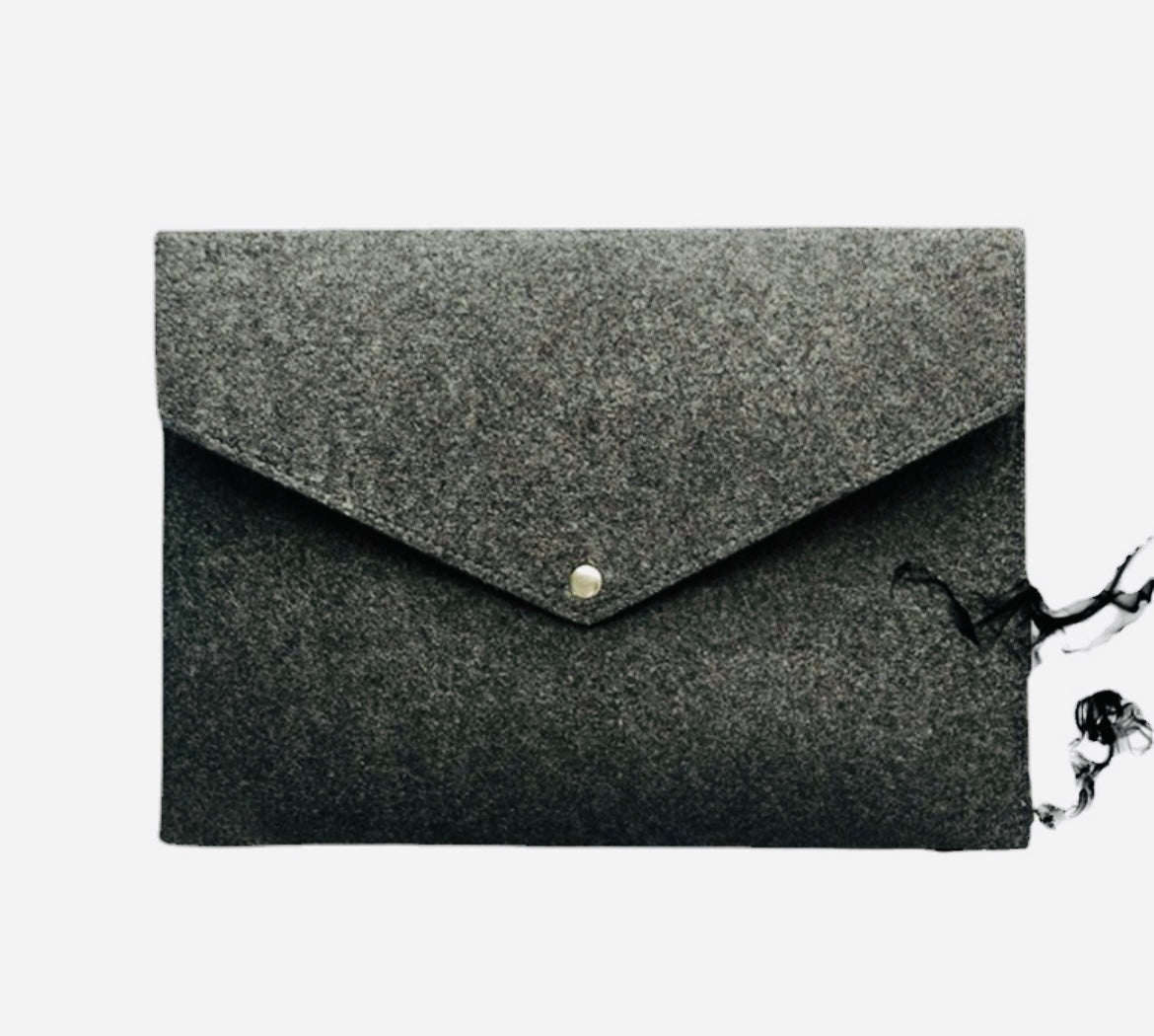 Organize in Style: Felt Storage Pouch for Documents and IDs in Light or Dark Gray. A Stylish Gift for Tidy Living! - Simplidecor
