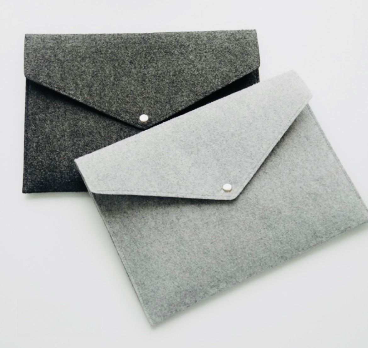 Organize in Style: Felt Storage Pouch for Documents and IDs in Light or Dark Gray. A Stylish Gift for Tidy Living! - Simplidecor