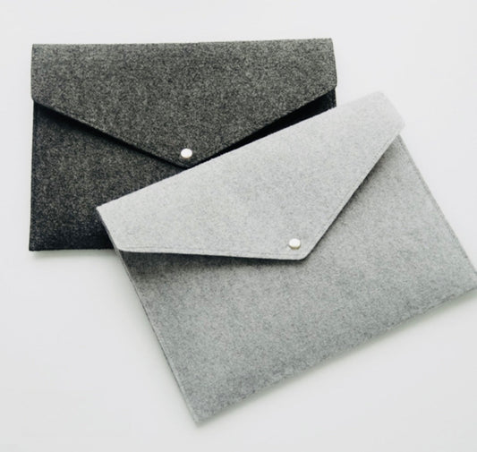 Organize in Style: Felt Storage Pouch for Documents and IDs in Light or Dark Gray. A Stylish Gift for Tidy Living! - Simplidecor