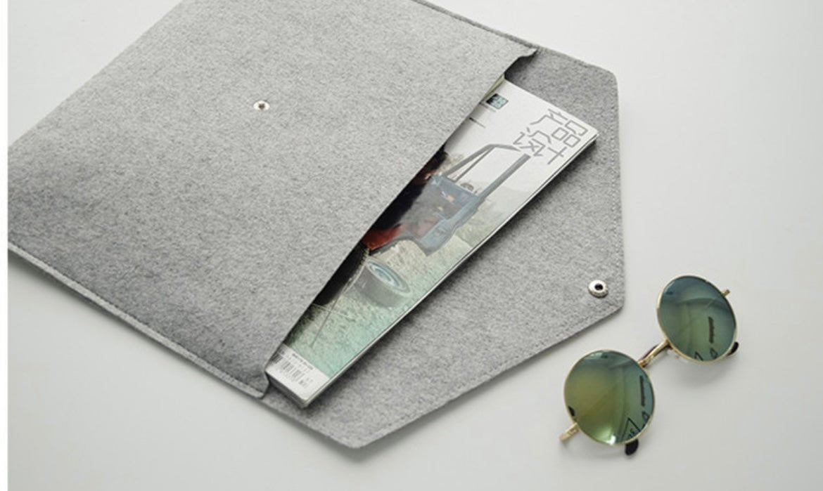 Organize in Style: Felt Storage Pouch for Documents and IDs in Light or Dark Gray. A Stylish Gift for Tidy Living! - Simplidecor