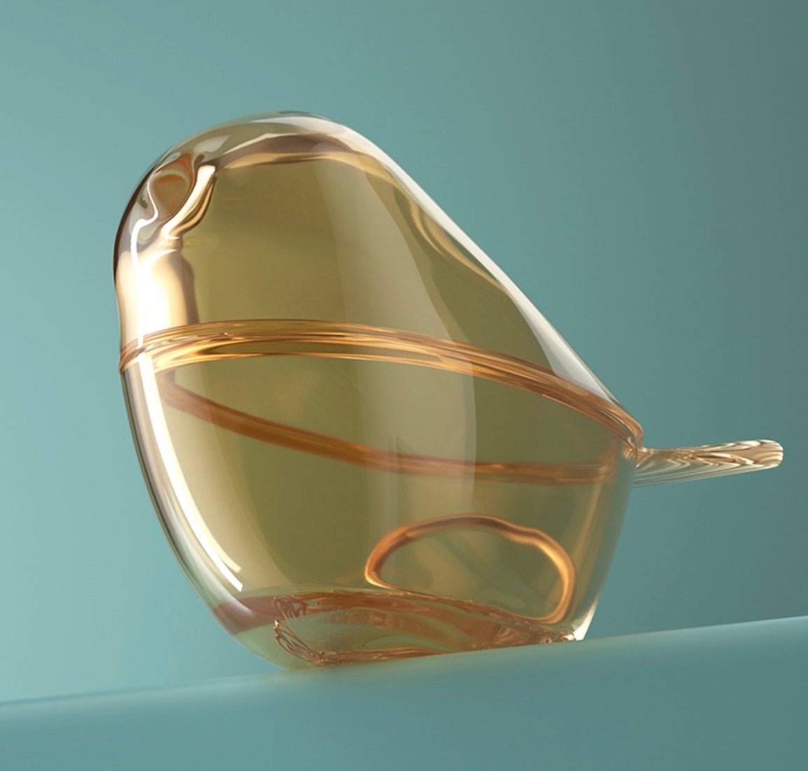 Organize in Style: Transparent Glass Bird - Shaped Storage Box for Jewelry and Trinkets – Choose Amber or Clear for a Charming Home Decor Accent and Thoughtful Gift! - Simplidecor