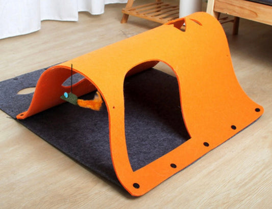 Pet Playtime with Our Snap - On Felt Tunnel Toy – Safe, Stylish, and Easy to Clean! Create a Cozy Space for Your Furry Friend with Arched Entrance. Minimalist Design Adds a Chic Accent to Your Home! - Simplidecor