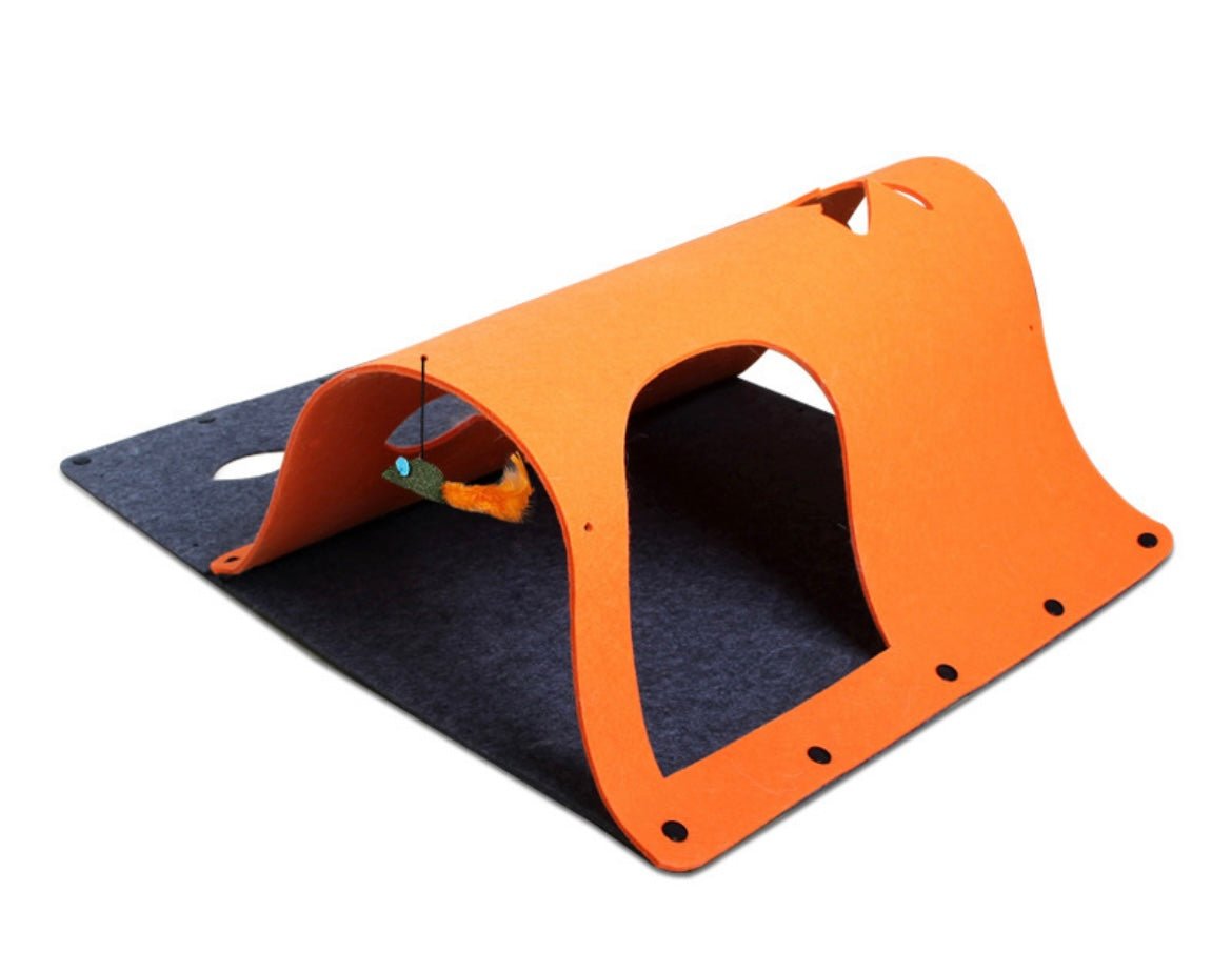 Pet Playtime with Our Snap - On Felt Tunnel Toy – Safe, Stylish, and Easy to Clean! Create a Cozy Space for Your Furry Friend with Arched Entrance. Minimalist Design Adds a Chic Accent to Your Home! - Simplidecor