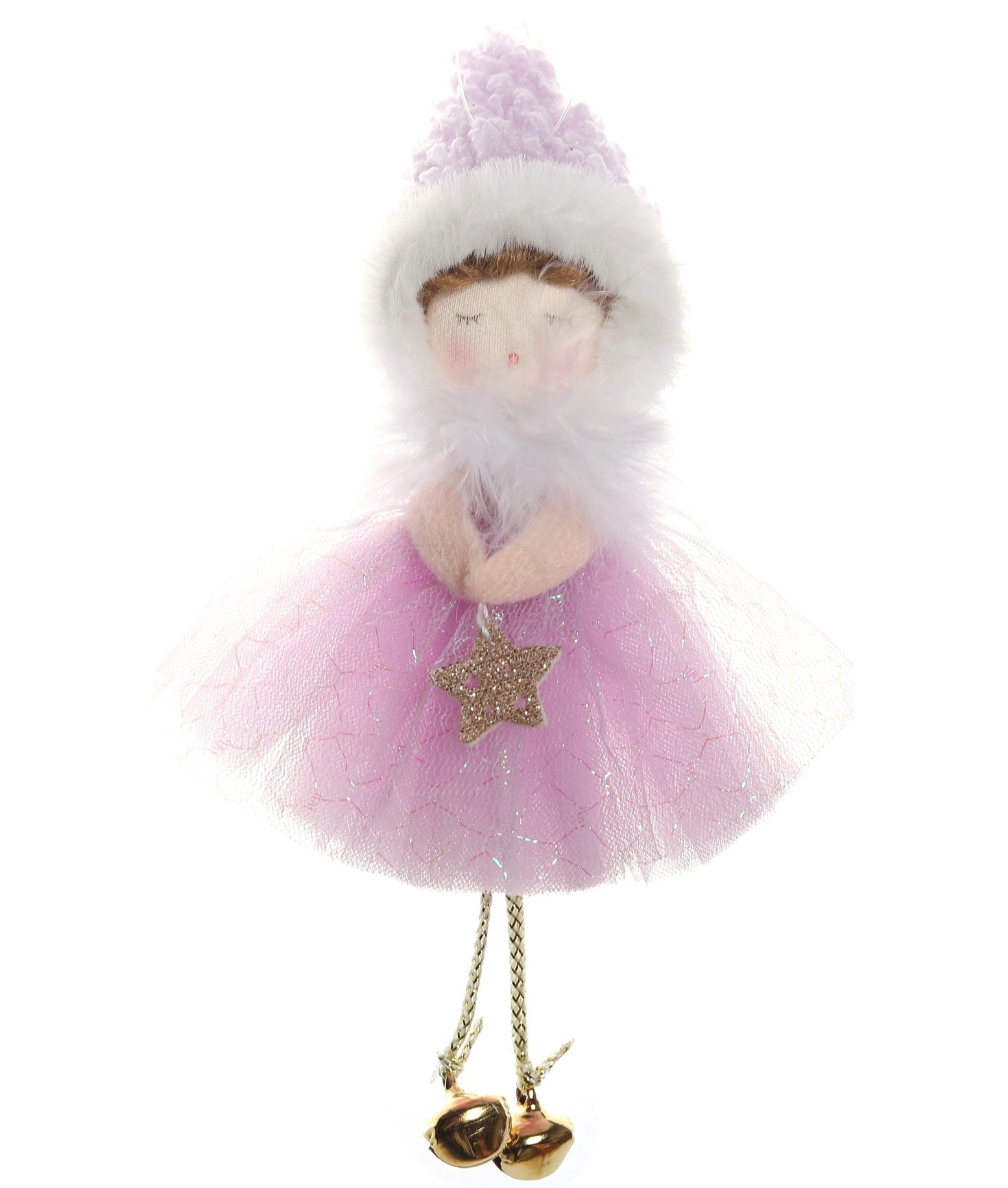 Purple Tulle Angel: Exquisite Handcrafted Ornament for Christmas, Valentine's, and Birthday Surprises, Handmade Fairy. - Simplidecor