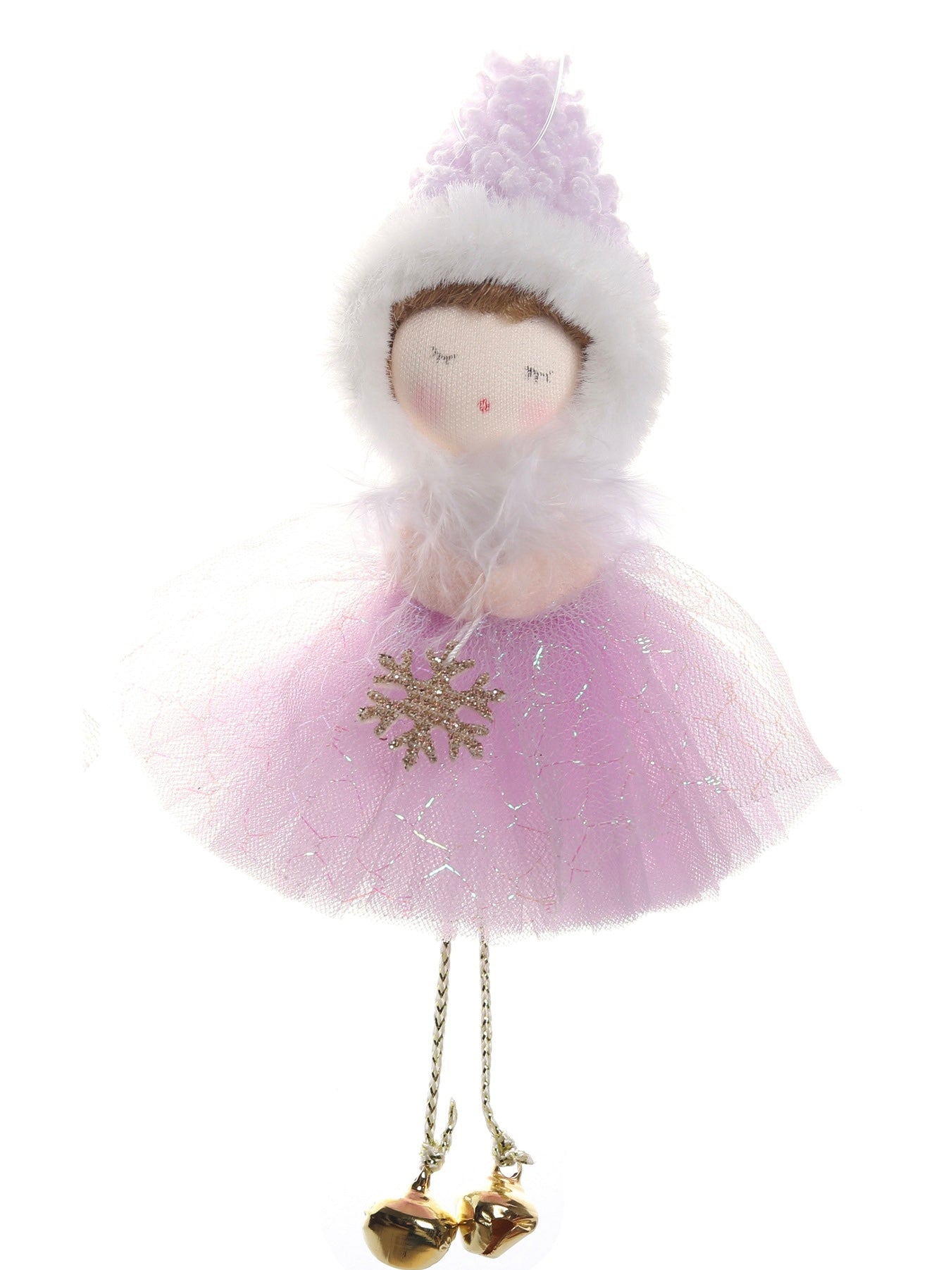 Purple Tulle Angel: Exquisite Handcrafted Ornament for Christmas, Valentine's, and Birthday Surprises, Handmade Fairy. - Simplidecor