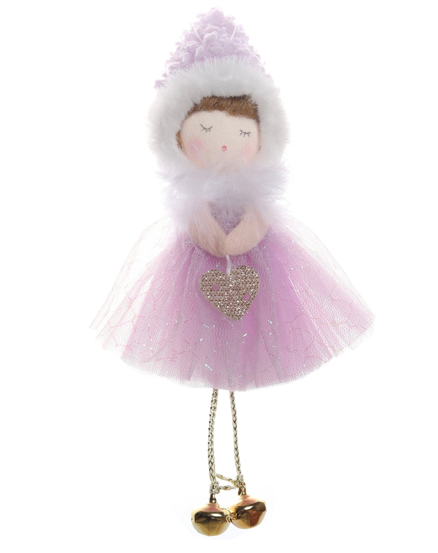 Purple Tulle Angel: Exquisite Handcrafted Ornament for Christmas, Valentine's, and Birthday Surprises, Handmade Fairy. - Simplidecor