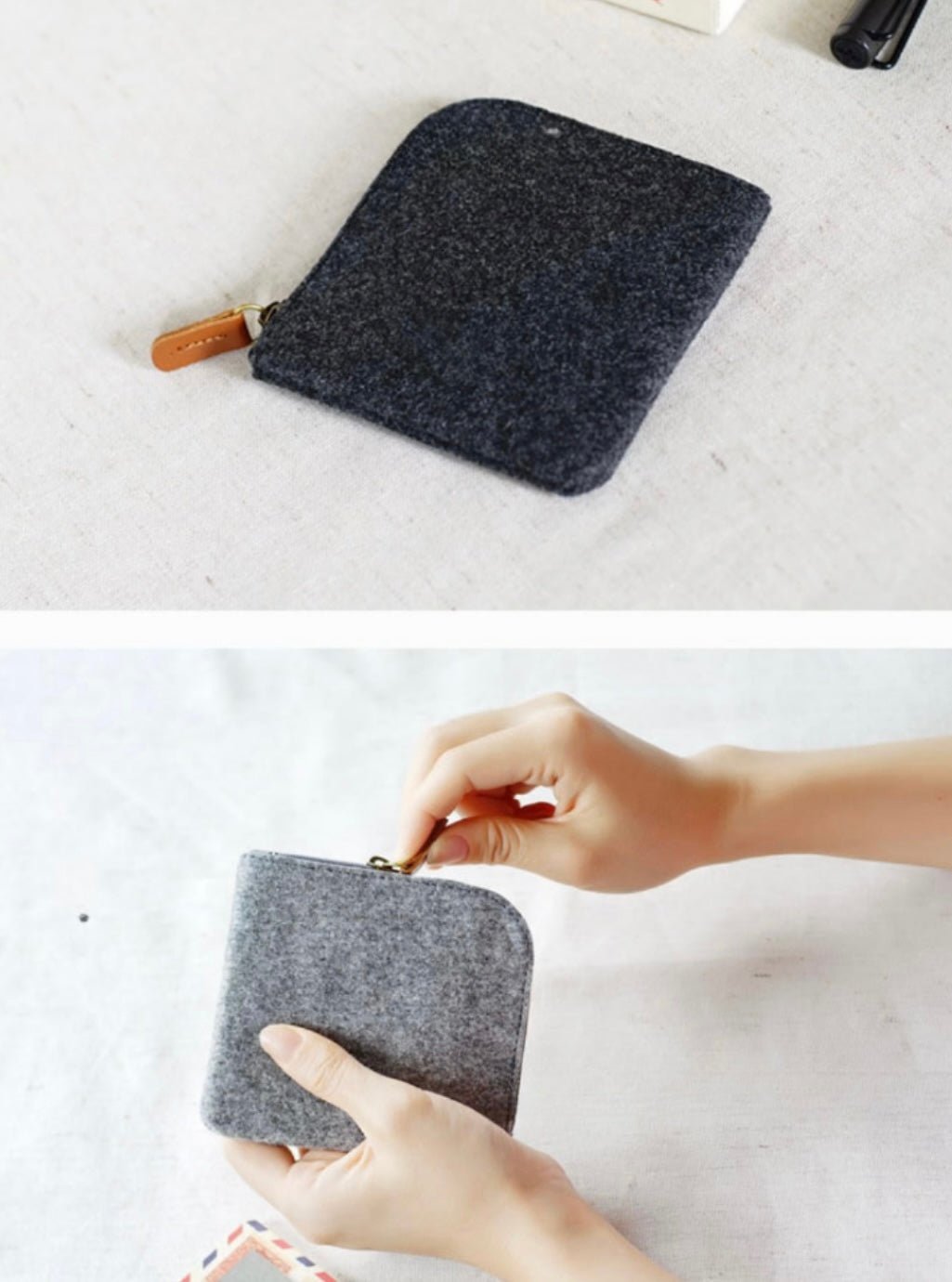 Simplify On - the - Go Living with our Mini Felt Purse: Compact, Stylish, and Versatile. Perfect for Organizing Keys, Coins, and Cards. Effortless Convenience in Your Pocket! - Simplidecor