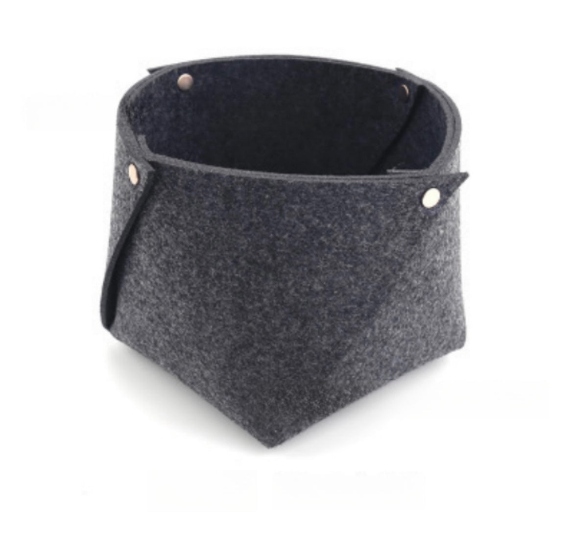 Simplify Your Space with Button - Assembled Felt Storage Basket: Minimalist Design in Light and Dark Gray. Easy Assembly for Tidy Desktops. Effortless Style and Convenience for Home Organization! - Simplidecor
