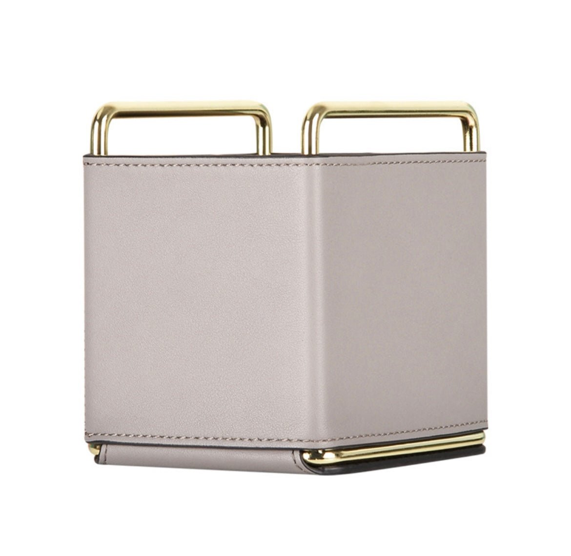 Simplistic Storage Box: Leather Strap, Golden Steel Frame – Elevate Your Space with Understated Elegance! - Simplidecor
