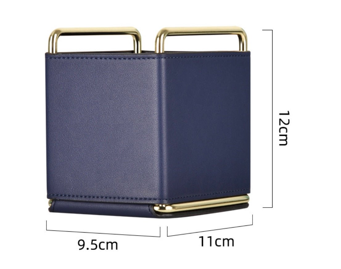 Simplistic Storage Box: Leather Strap, Golden Steel Frame – Elevate Your Space with Understated Elegance! - Simplidecor