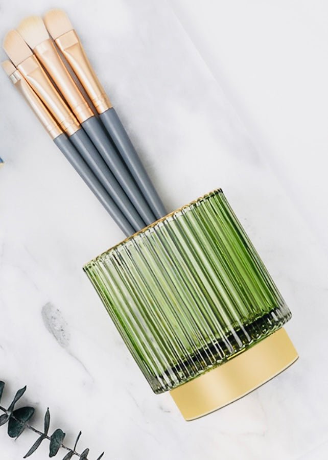 Sophisticated Thick - Walled Glass Storage Jar: Nordic - Inspired Elegance for Cosmetics, Stationery, and Decor - Simplidecor