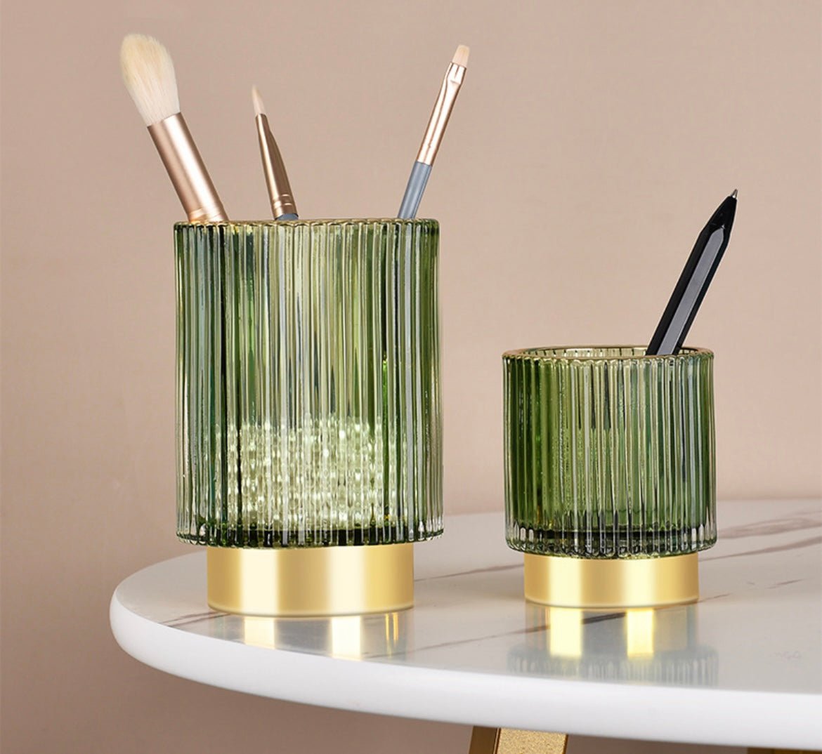 Sophisticated Thick - Walled Glass Storage Jar: Nordic - Inspired Elegance for Cosmetics, Stationery, and Decor - Simplidecor