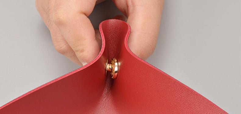 Stylish Desktop Organizer Box: Leather Exterior, Gold Clasp, Perfect for Home Office Storage and a Thoughtful Gift for Him - Simplidecor